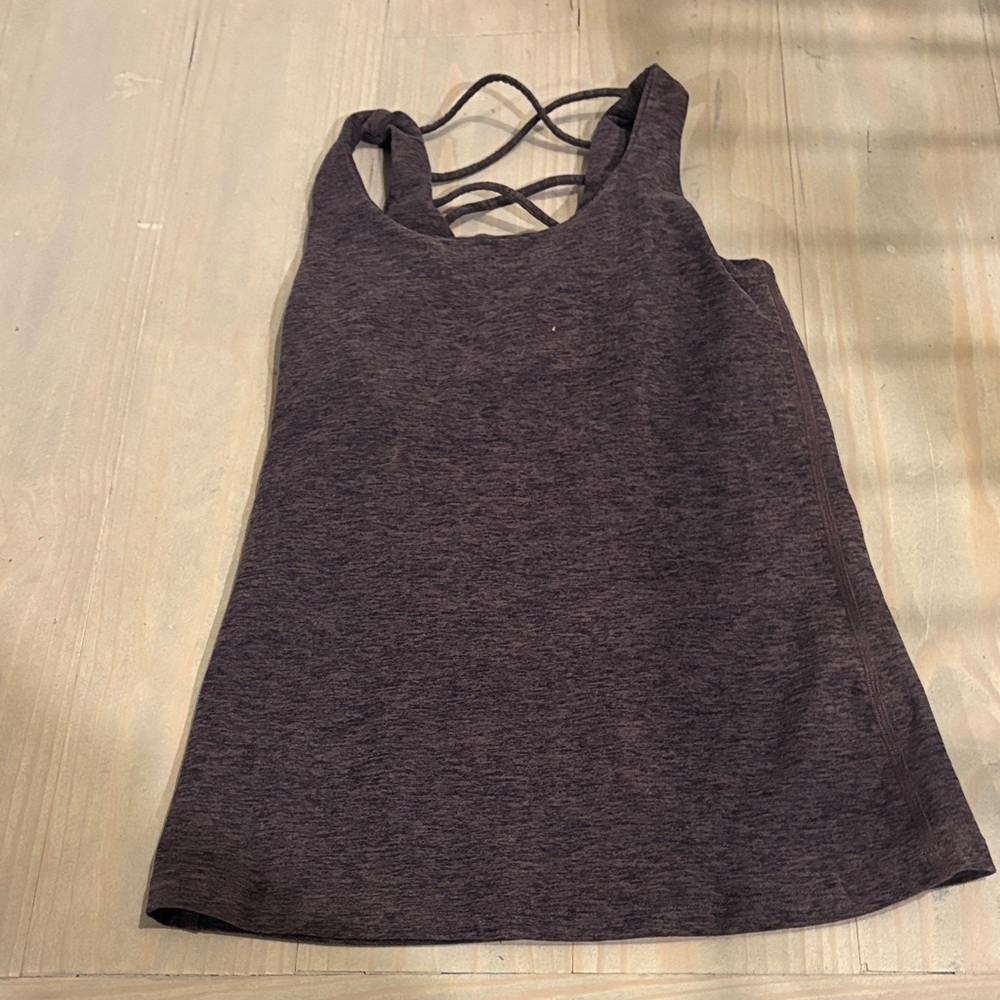 Beyond Yoga Women's Tank Top with Crisscross Back in Rich Brown